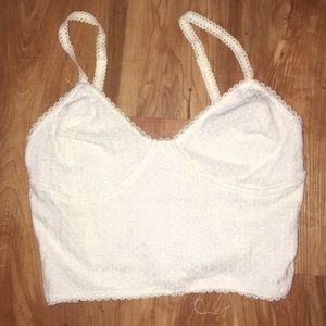 White knit croptop